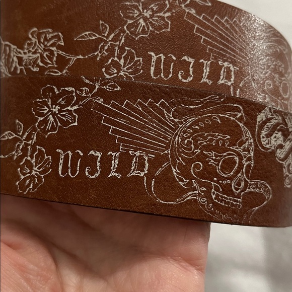 Diesel Y2K Brown Leather Statement Belt Made in Italy 90 cm - Picture 13 of 15